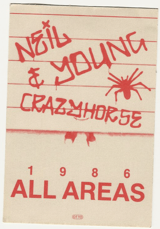 Neil Young Backstage Pass 1986. Memorabilia > Passes / Tickets Price: $30.00