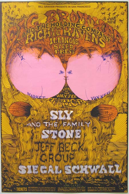 Ten Years After Moody Blues Concert Poster 1968 Jeff Beck 
