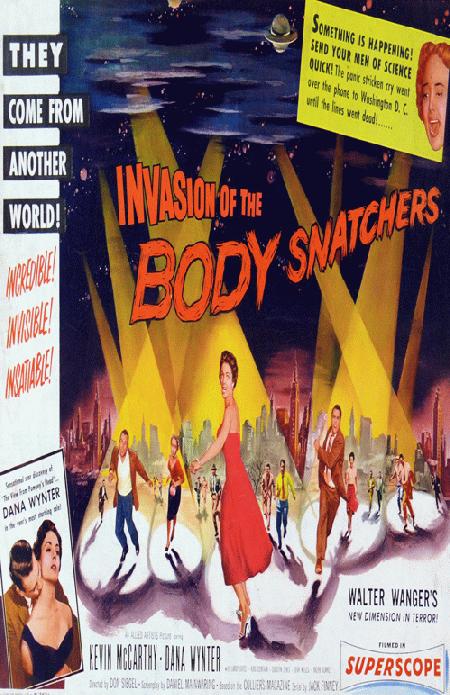 Invasion of the body snatchers 1956 Vintage Film poster reproduction.